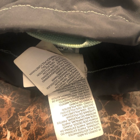 North Face Dark Gray Teal Blue Junior Mitten Winter Gloves Size Large - Picture 6 of 9